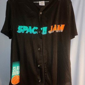 Men Black Space Jam Tune Squad Jersey Top Size Medium
